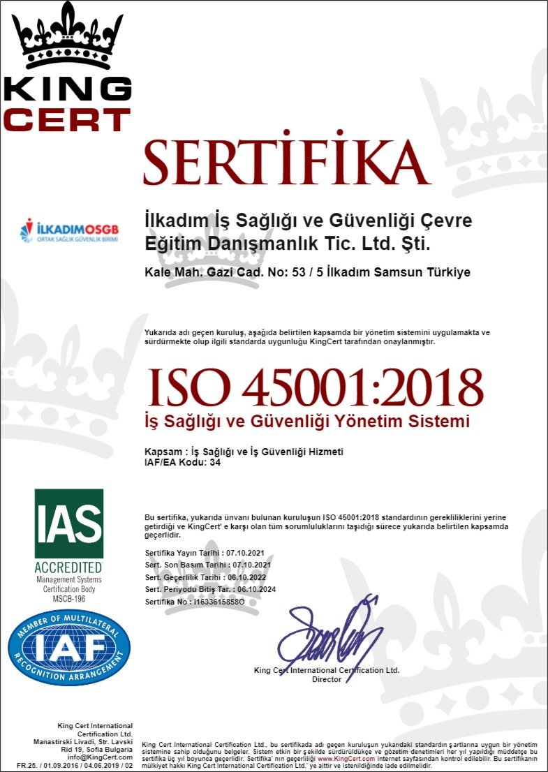 ISO 45001 İş Sağlığı
